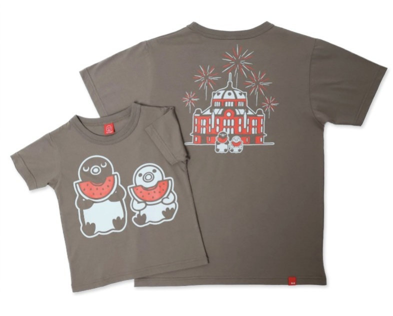 【Suicaのペンギン×OJICO】Tシャツ「丸の内駅舎とスイカ」
