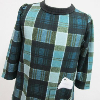 スウェットワンピース「ウールチェックプリント」