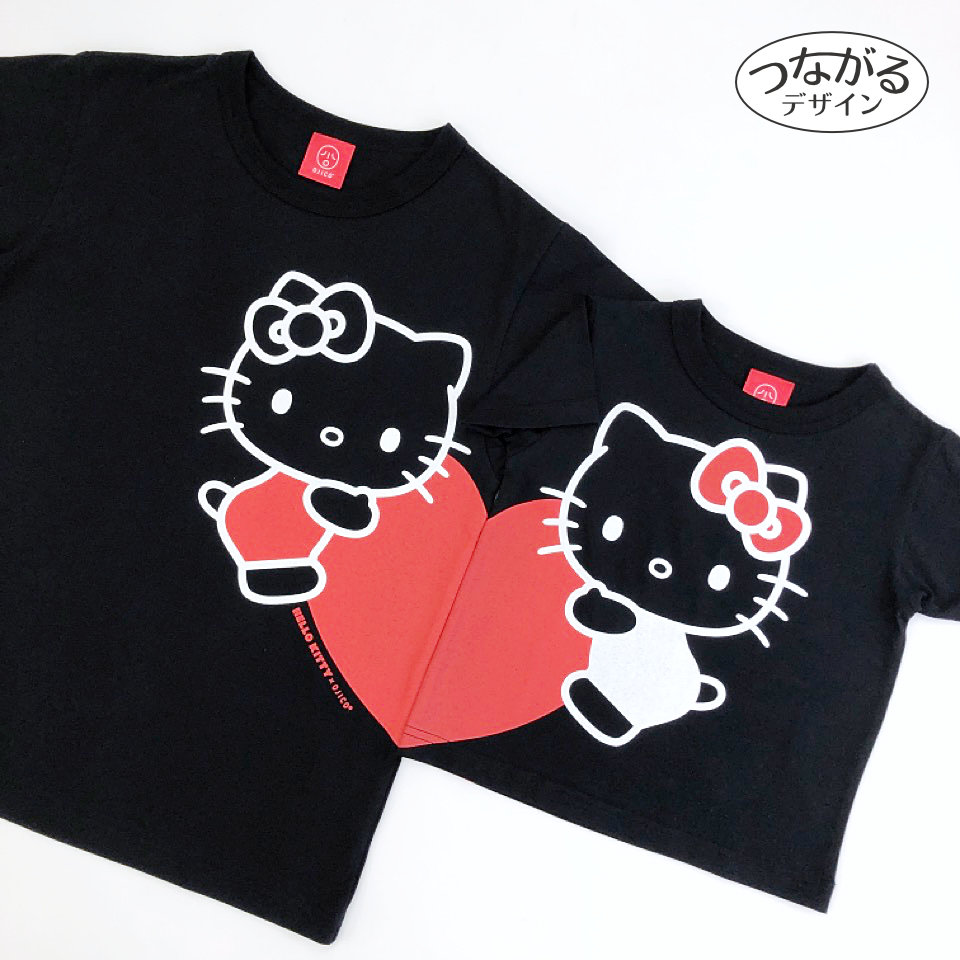 半袖Tシャツ・ハローキティ×OJICO「つながるハート」