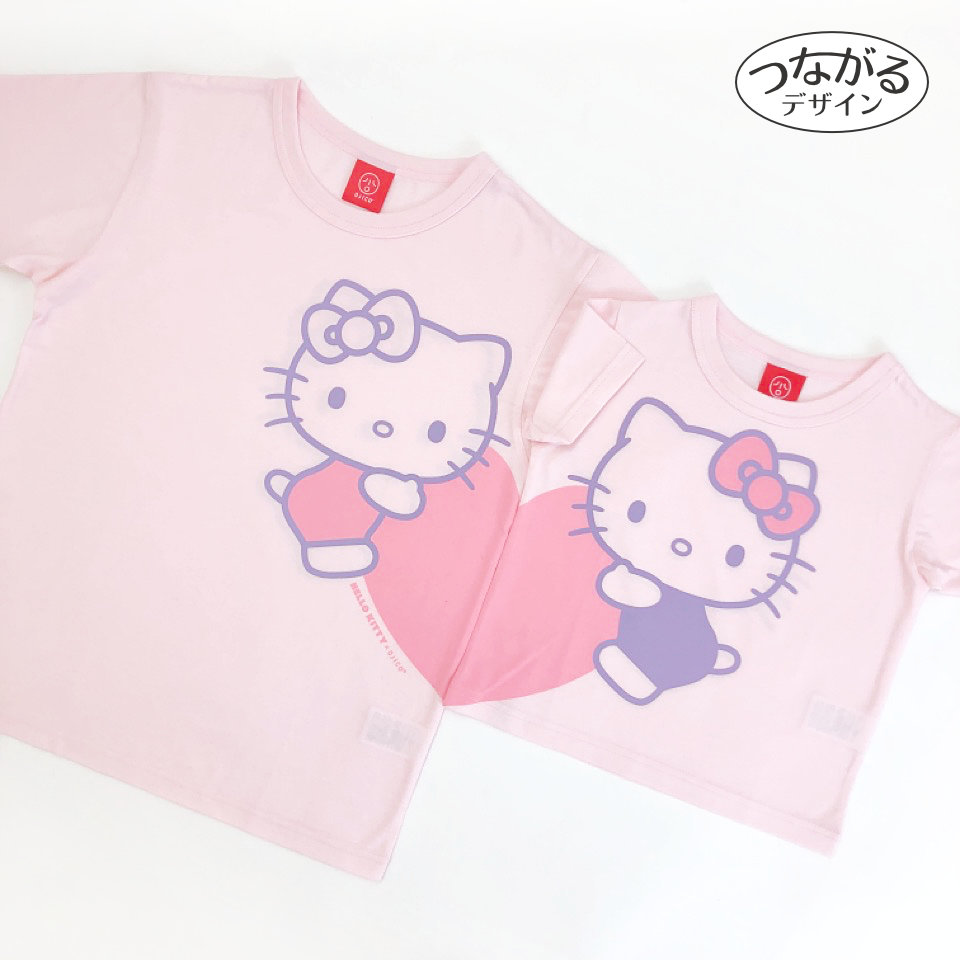 半袖Tシャツ・ハローキティ×OJICO「つながるハート」