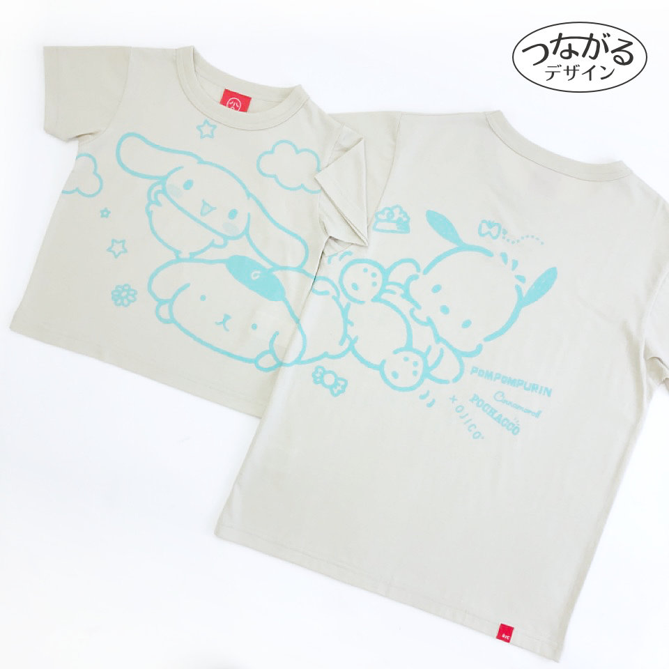 半袖Tシャツ・シナモロール×ポムポムプリン×ポチャッコ×OJICO
