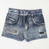 [返品・交換不可商品]ボトムス「フェイクデニムショートパンツ」
