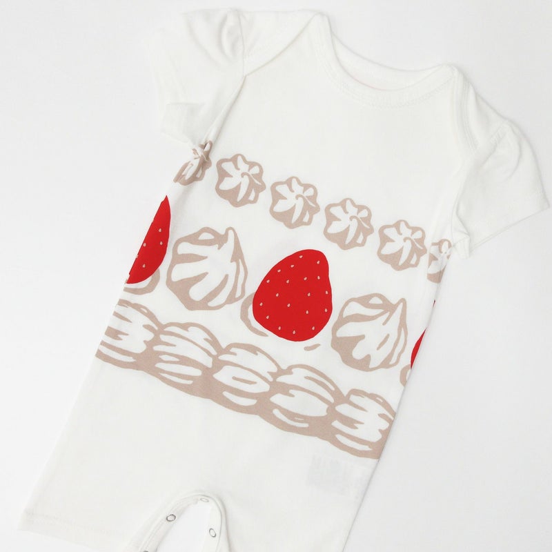 [返品・交換不可商品]ロンパース「DECORATION」（デコレーション）カラー/ホワイト