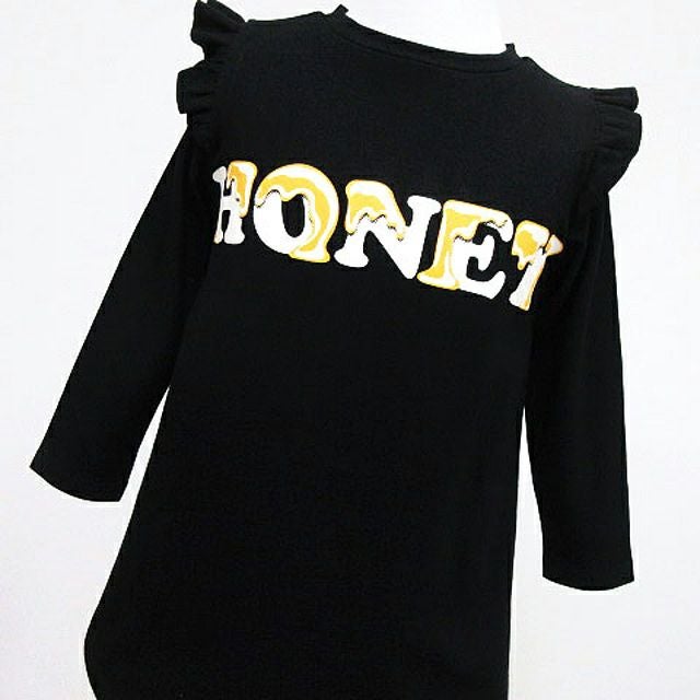 [返品・交換不可商品]長袖フリルワンピース「HONEY」（ハニー）4Aサイズ・カラー/ブラック