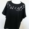 [返品・交換不可商品]ドルマンスリーブカットソー「音符」（ONPU）