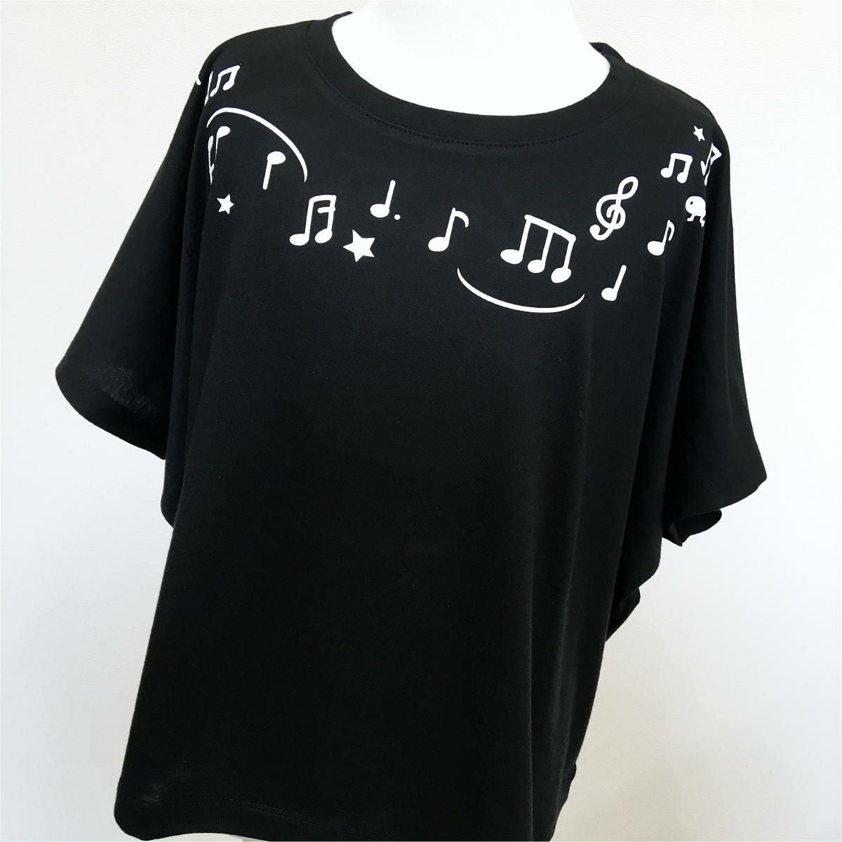 [返品・交換不可商品]ドルマンスリーブカットソー「音符」（ONPU）