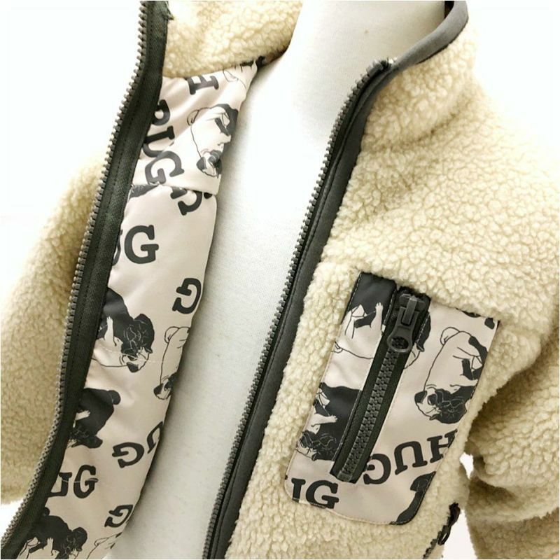 返品・交換不可商品]リバーシブルフリースジャケット「PUG」（パグ