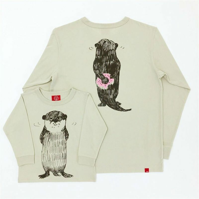 [返品・交換不可商品]長袖Tシャツ（袖口リブ）「KAWAUSO」（かわうそ）