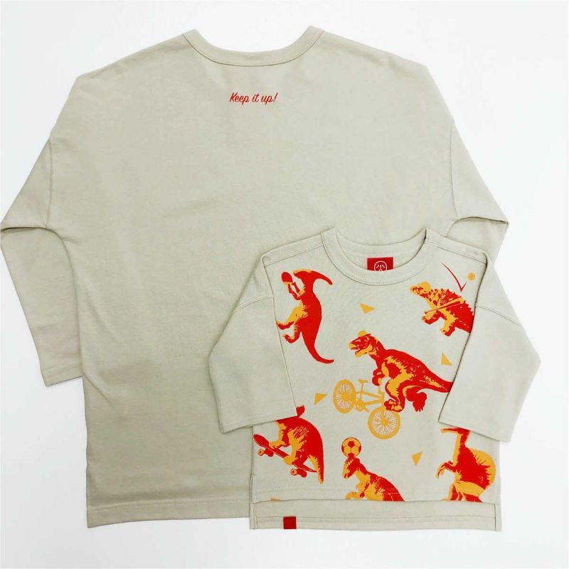 [返品・交換不可商品]七分袖Tシャツ（ミニ裏毛）「JURASSIC SPORTS」（ジュラシック・スポーツ）