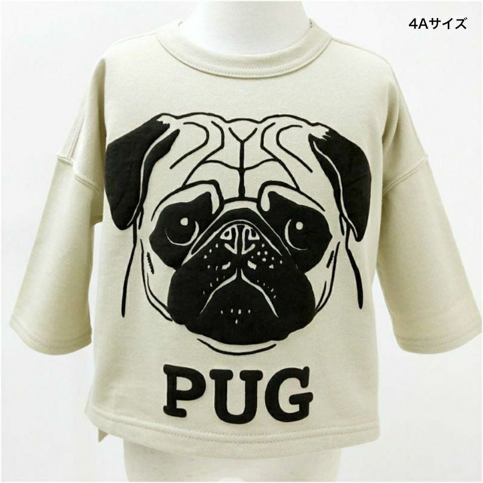 パグ様 返品・交換不可商品]七分袖Tシャツ（ミニ裏毛）「PUG」（パグ） | T