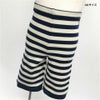 [返品・交換不可商品]ボーダーハーフパンツ オフホワイト×ブラック