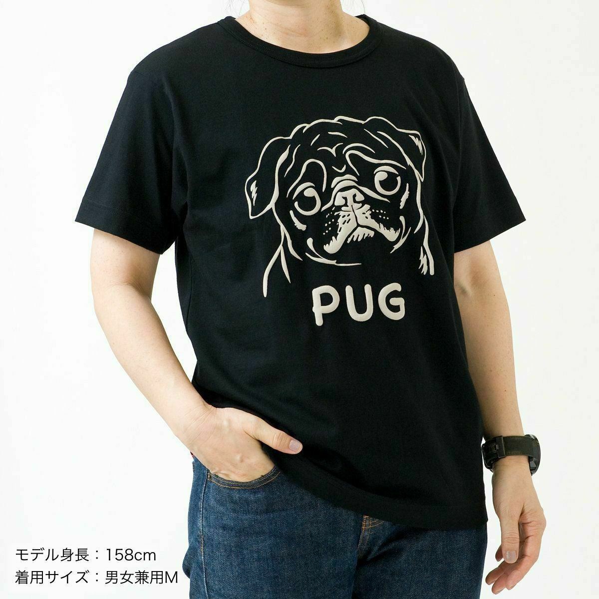 パグちゃんTシャツ柄確認用 古着 90年代 タルテックス TULTEX 犬柄 PUG パグ アニマルTシャツ