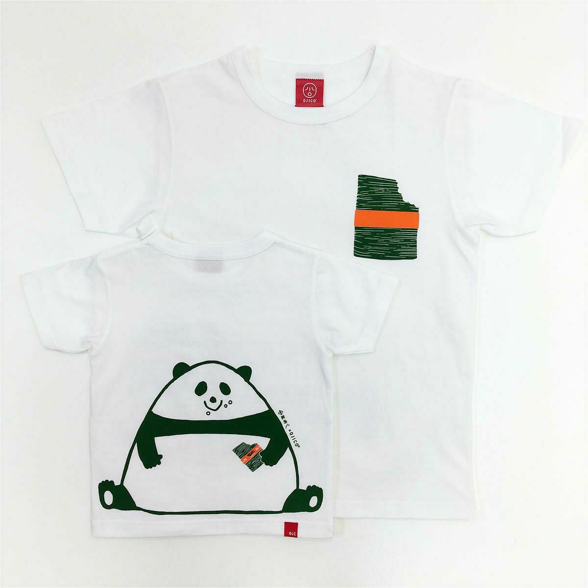 OJICO 親子お揃いコーデ　半袖Tシャツ　緑　パンダ・オセロ　REVERSI ユーモラスでアートなデザインが話題！金沢発のブランド「OJICO」の