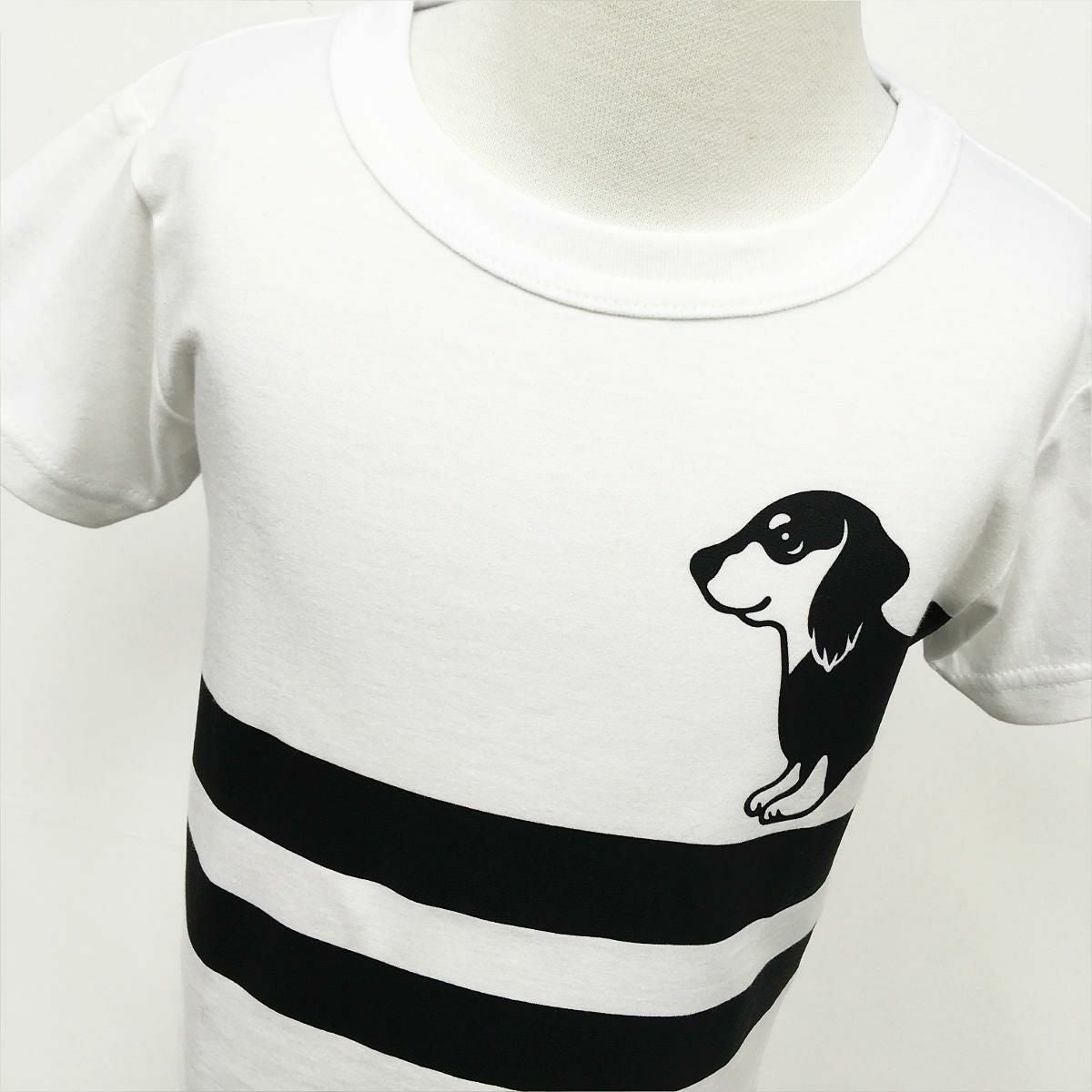 返品・交換不可商品]半袖Tシャツ「BOR-DACHSHUND」（ボーダーックス