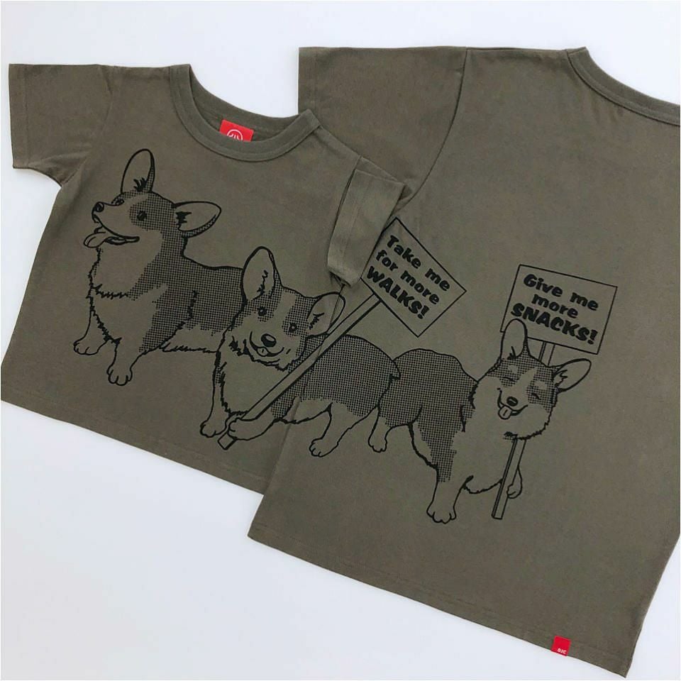 CathKidston コーギー　半袖Tシャツ Tシャツ 半袖 】 119 コーギー 小型犬 犬 かわいい アニメ キャラ