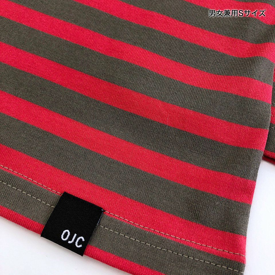 刺繍ボーダー長袖Tシャツ「DARUMA」（ダルマ） | TシャツのOJICO
