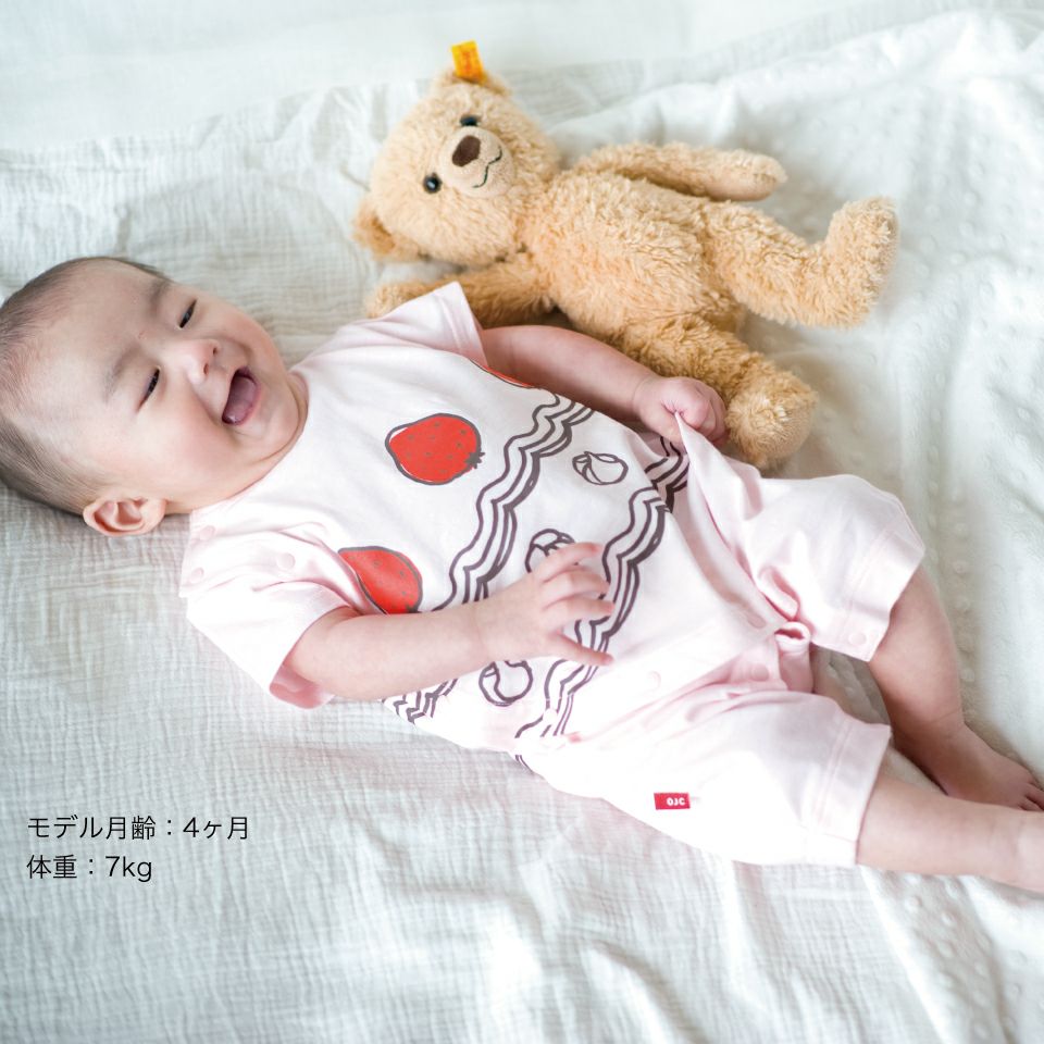 お茶会柄ロンパース18-24 前開きロンパース「DECORATION」（デコレーション） | TシャツのOJICO