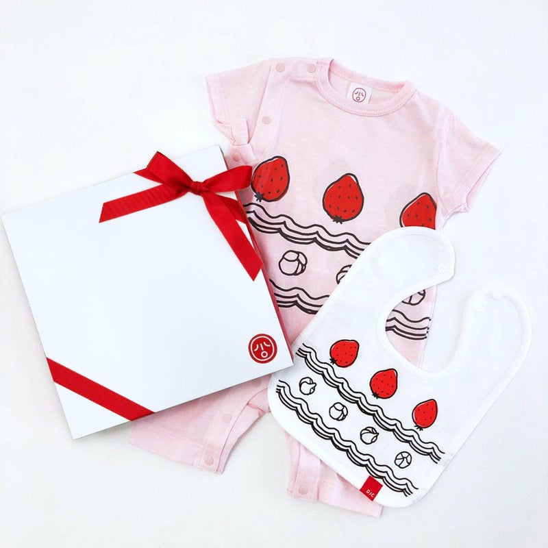 ベビーギフトセット・デコレーション（前開きロンパース＋スタイ）