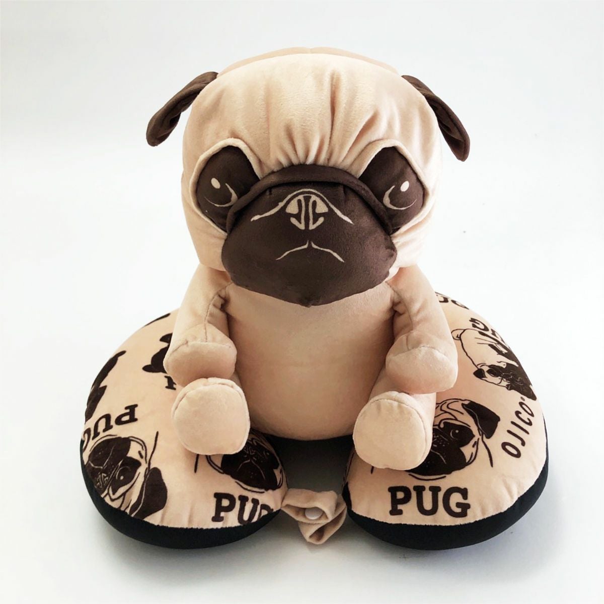 ぬいぐるみネックピロー「PUG」
