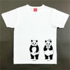 半袖Tシャツ「TANPANDA」（短パンだ）おとなサイズ正面アップ写真ホワイト