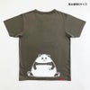 半袖Tシャツ「OMUSUBI PANDA」（おむすびパンダ）チャコールグレーの大人サイズ背面