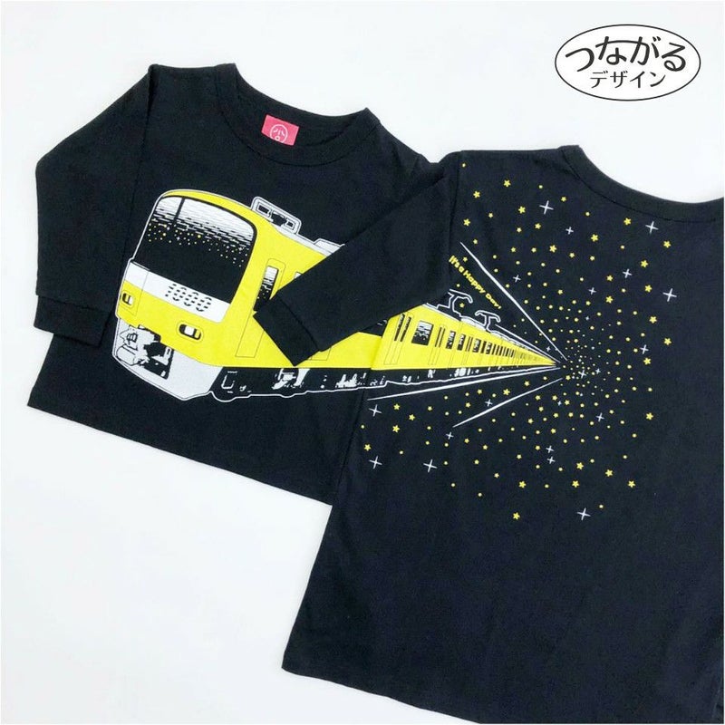 長袖Tシャツ（袖口リブ）京急1000形KEIKYU YELLOW HAPPY TRAIN×OJICO 「イエローハッピースター」