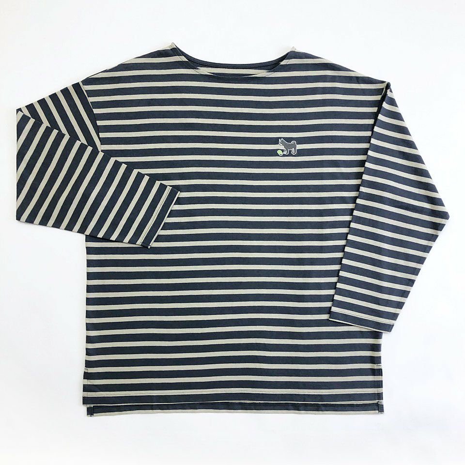 ボーダープルオーバー「MAMESHIBA」（豆柴） | TシャツのOJICO