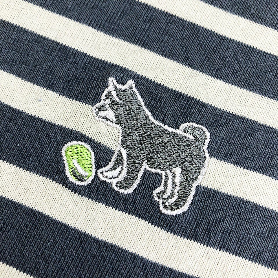 ▽まめしば▽ ボーダープルオーバー「MAMESHIBA」（豆柴） | TシャツのOJICO