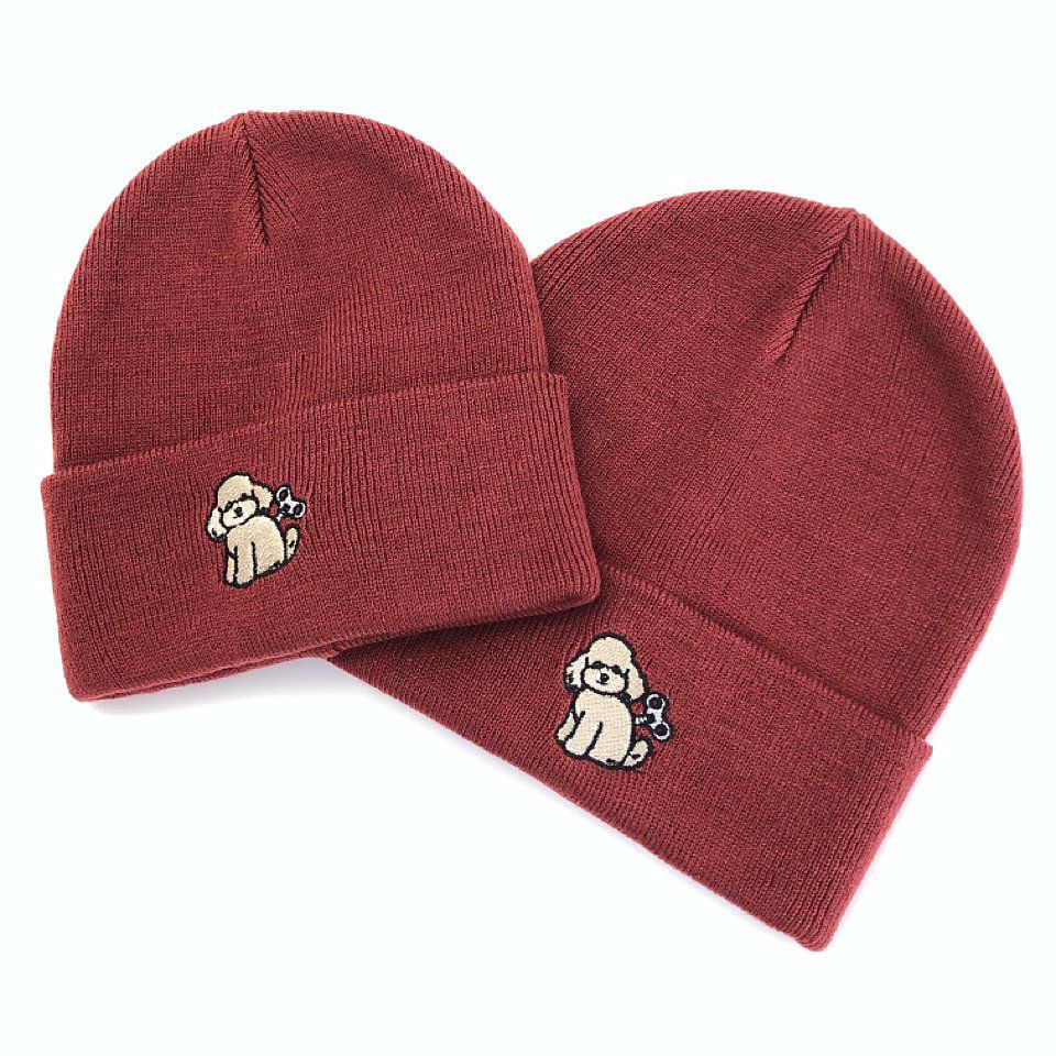 ニットキャップ「トイプードル」