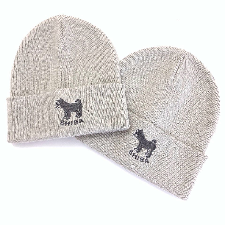 ニットキャップ「豆柴」