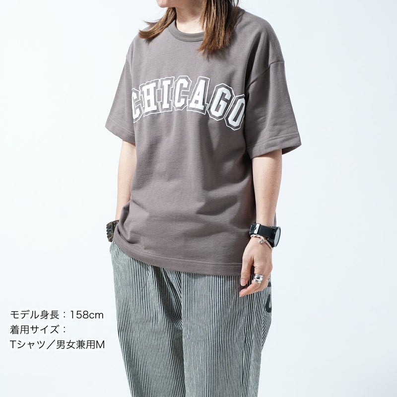 [返品・交換不可商品]ワイドTシャツ（ミニ裏毛）「CHICAGO」（シカゴ）