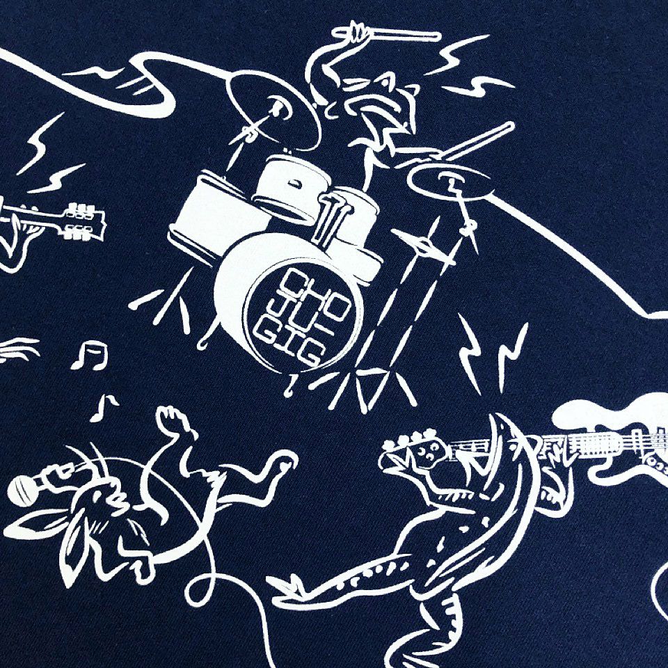 ワイドTシャツ（ミニ裏毛）「鳥獣GIG」（鳥獣ギグ） | TシャツのOJICO