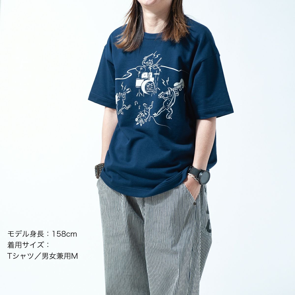 ワイドTシャツ（ミニ裏毛）「鳥獣GIG」（鳥獣ギグ）