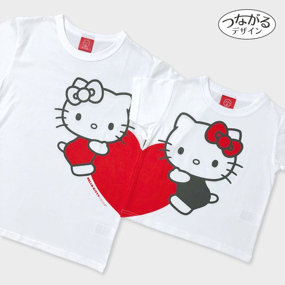 半袖Tシャツ ハローキティ×OJICO「つながるハート」 | TシャツのOJICO