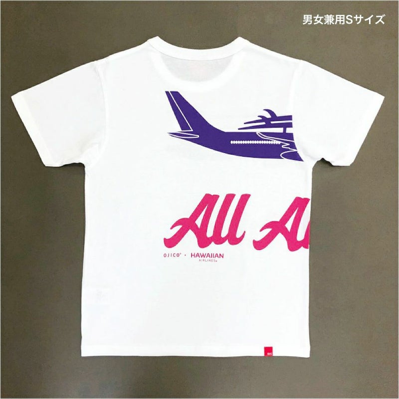 返品・交換不可商品]半袖Tシャツ ハワイアン航空×OJICO「All Aboard 