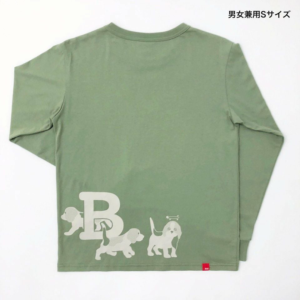 返品・交換不可商品]長袖Tシャツ（袖口リブ）「BEAGLEGLE」（ビー