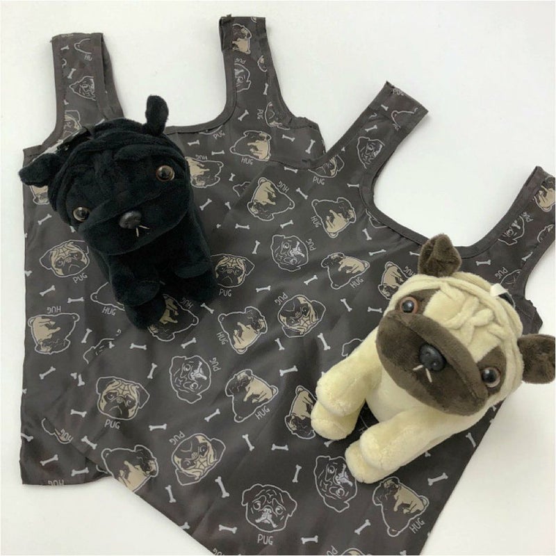 ぬいぐるみエコバッグ・PUG（パグ）