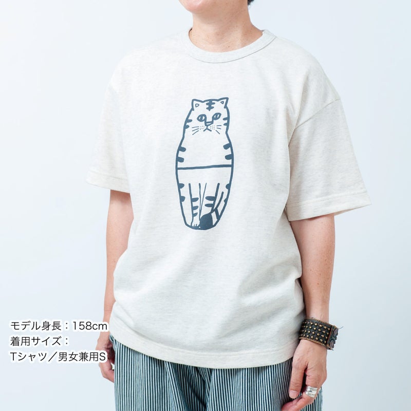 ワイドTシャツ（ミニ裏毛）「NEKO-RYOSHKA」（ネコリョーシカ）