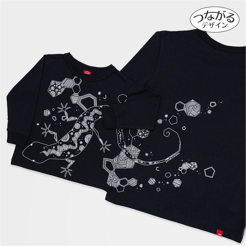 長袖Tシャツ（袖口リブ） かめいち堂×OJICO「とかげ」