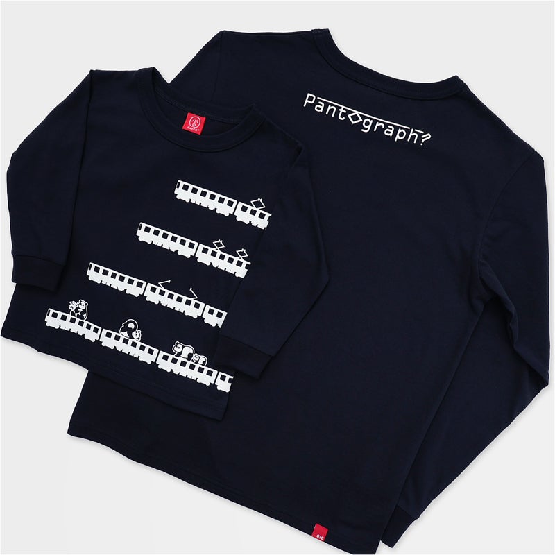 長袖Tシャツ（袖口リブ）「PANTAGRAPH?」（パンタグラフ?）